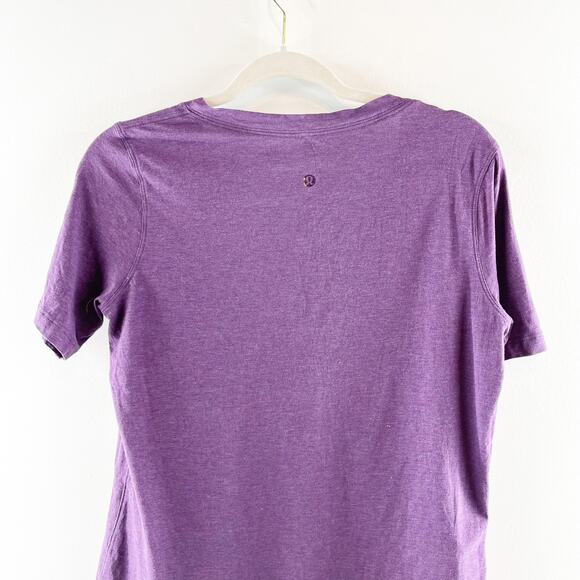 Lululemon Athletica Love Short Sleeve V-Neck Training Tee Purple Medium - Picture 6 of 6